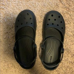CROCS black Mary Janes
